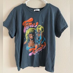 Daydreamer NWOT Tina Turner Graphic Tee - Charcoal Gray and Multicolor size XL